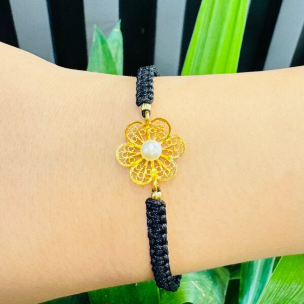 14 Ayar Altın İpli İncili Bileklik