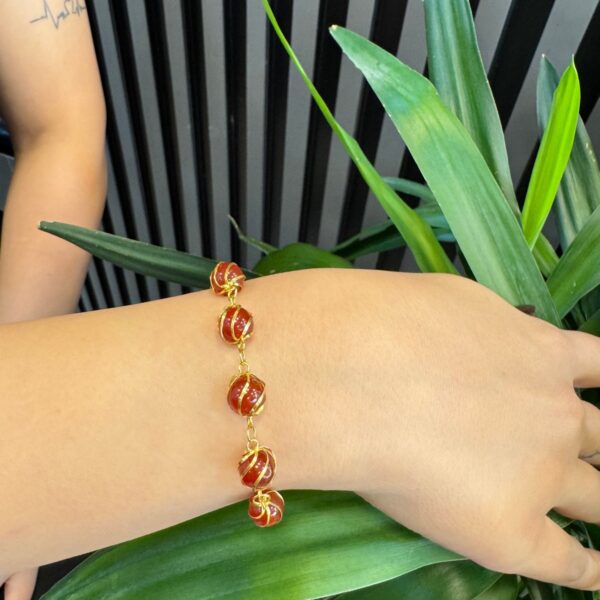 14 Ayar Altın Doğal Taşlı Bileklik