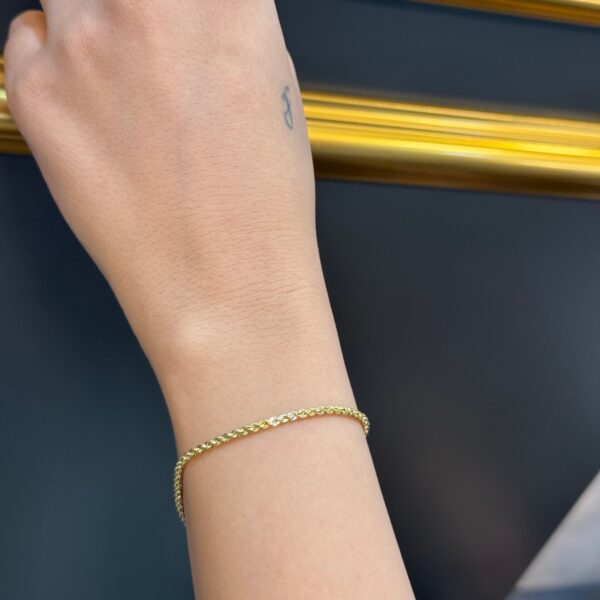 14 Ayar Altın İnce Halat Bileklik