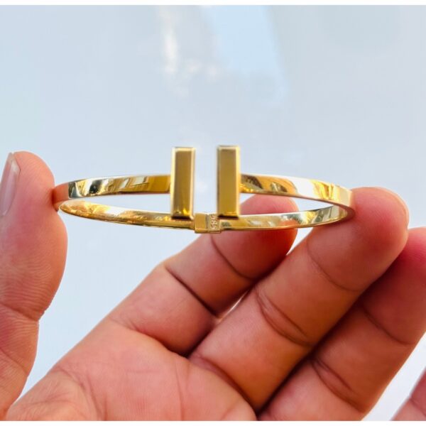 14 Ayar Altın T Kelepçe Bileklik