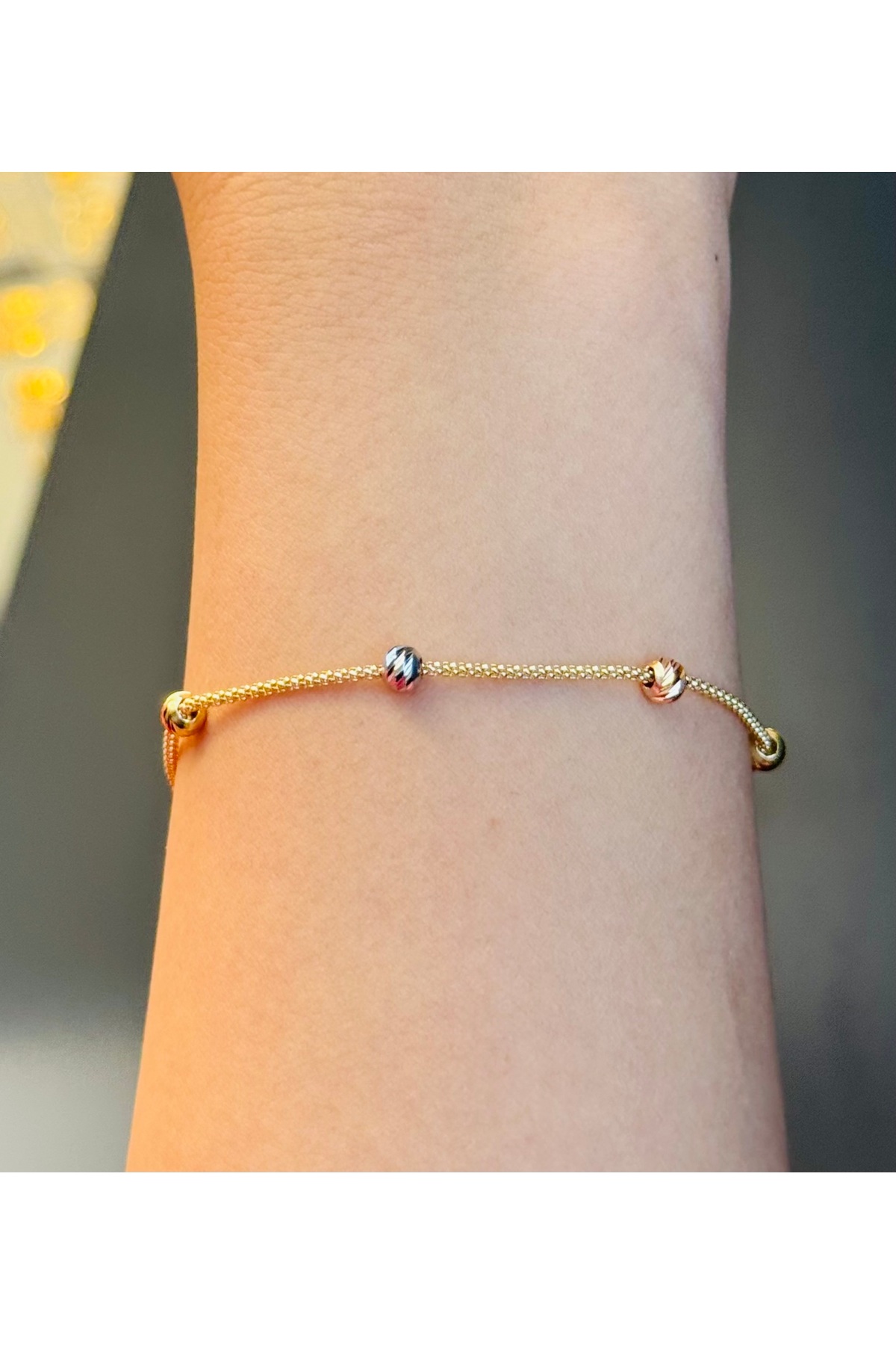 14 Ayar Altın Renkli Dorikalı Bileklik