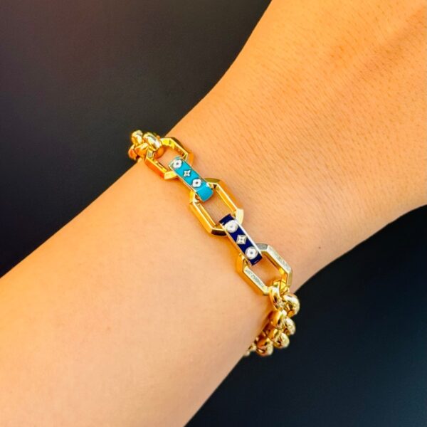 14 Ayar Altın Mineli Doc Ataç Bileklik