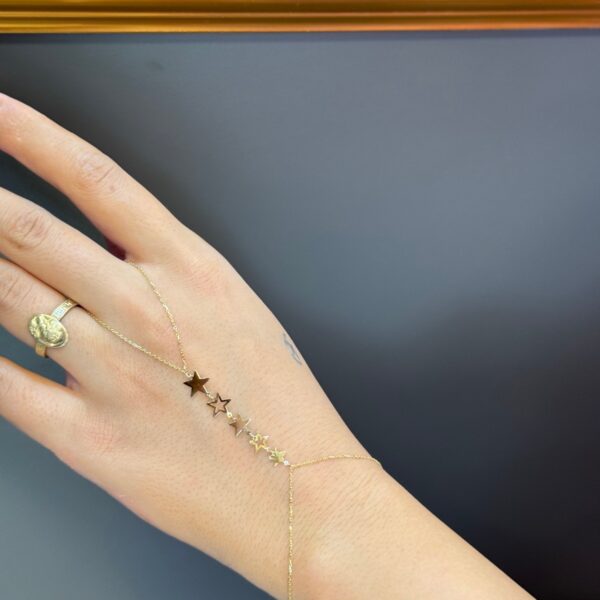 14 Ayar Altın Yıldız Tasarımlı Şahmeran