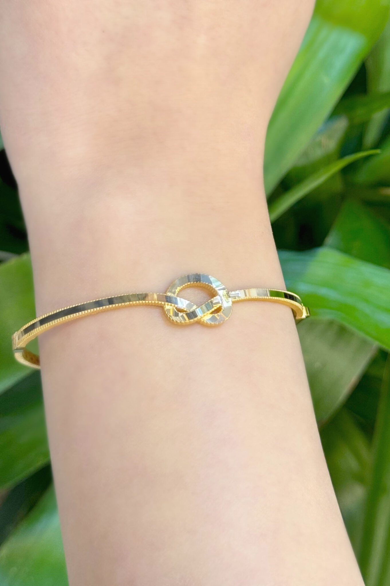 14 Ayar Altın Düğüm Ajda Kelepçe Bileklik