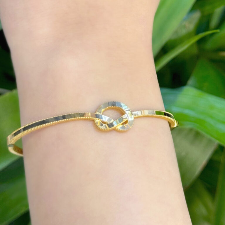 14 Ayar Altın Düğüm Ajda Kelepçe Bileklik