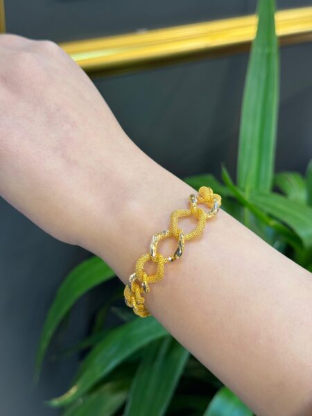 14 Ayar Altın Süzme Füzyon Bileklik