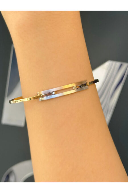 14 Ayar Altın Kaburga Kelepçe Bileklik