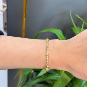 14 Ayar Altın Parıltı Ajda Kelepçe Bileklik