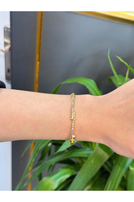 14 Ayar Altın Parıltı Ajda Kelepçe Bileklik