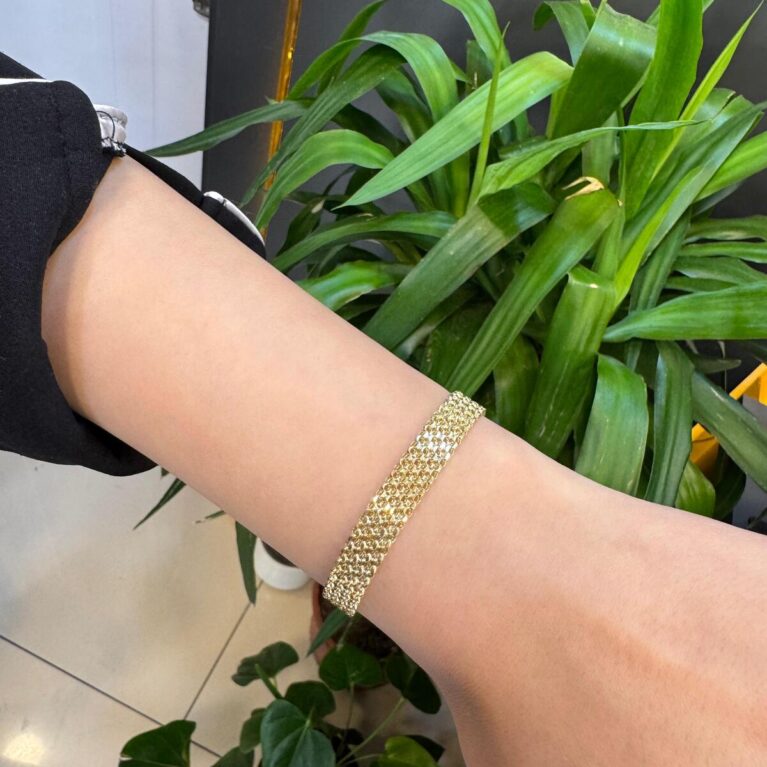 14 Ayar Altın Hasır Bileklik