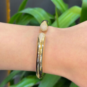 14 Ayar Altın Mıknatıs Kelepçe Bileklik