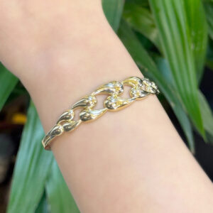 14 Ayar Altın BOTTEGAA Kelepçe Bileklik