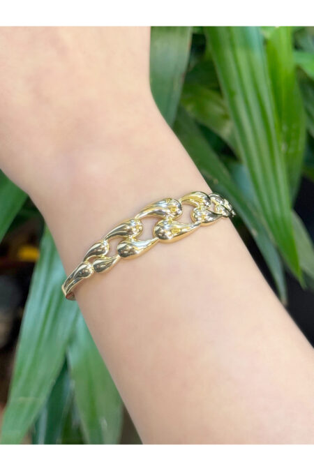 14 Ayar Altın BOTTEGAA Kelepçe Bileklik