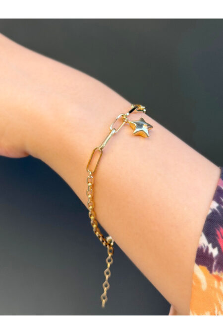 14 Ayar Altın Balon Yıldız Bileklik