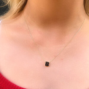 14 Ayar 3 Boyutlu B Harfli Kolye