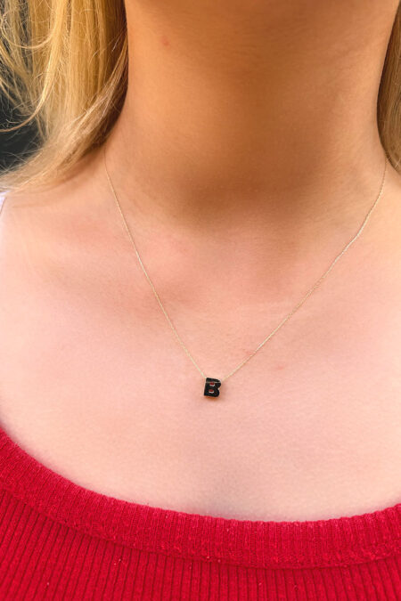 14 Ayar 3 Boyutlu B Harfli Kolye