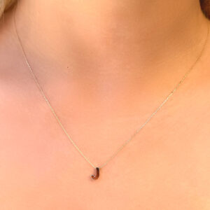 14 Ayar Altın 3 Boyutlu J Harfli Kolye