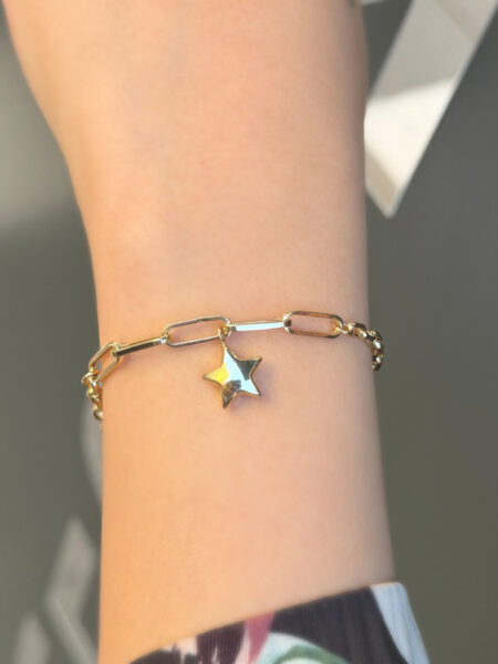 14 Ayar Altın Ataç Balon Yıldızlı Bileklik