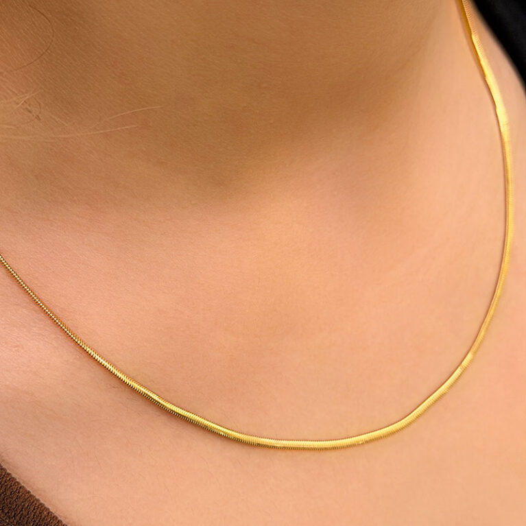 14 Ayar Altın Balık Sırtı Kolye