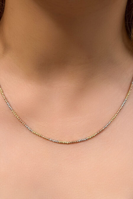 14 Ayar Altın Full Renkli Dorikalı Kolye