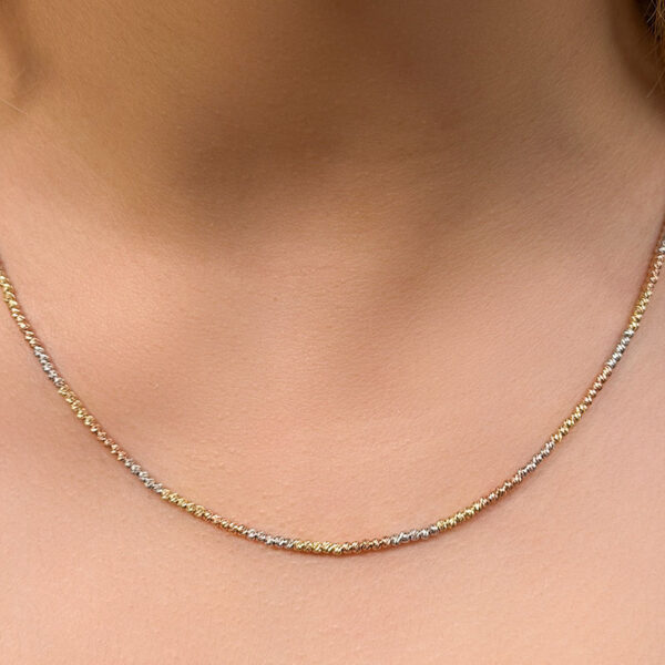 14 Ayar Altın Full Renkli Dorikalı Kolye