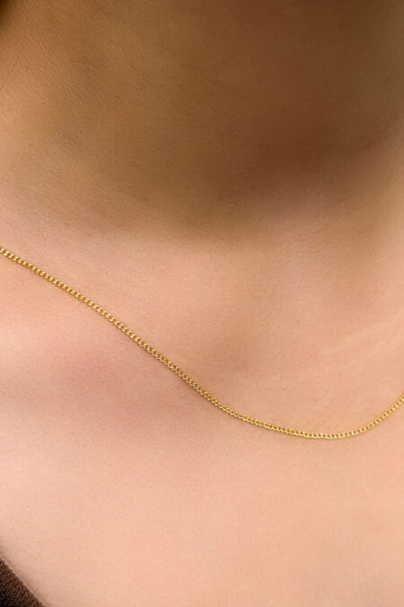 14 Ayar Altın İnce Gurmet Kolye