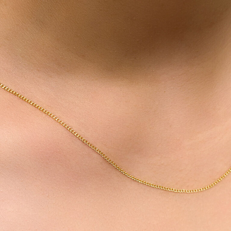 14 Ayar Altın İnce Gurmet Kolye