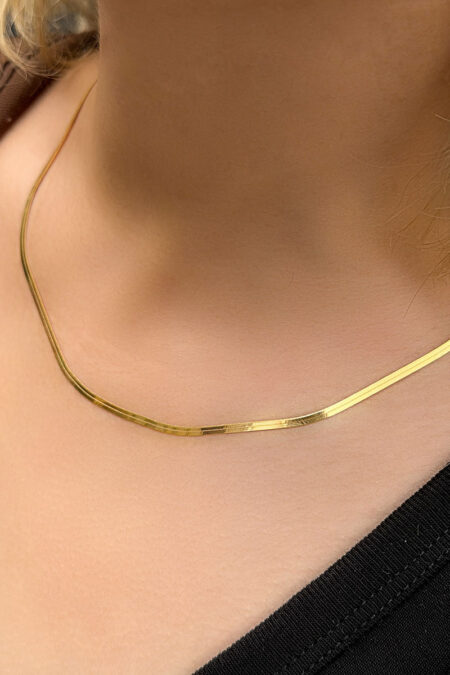 14 Ayar Altın İtalyan Ezme Kolye