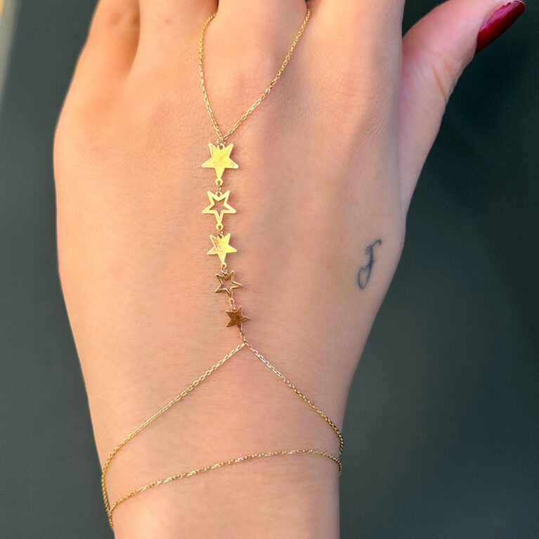 14 Ayar Altın Yıldızlı Şahmeran (Uzun Zincir)