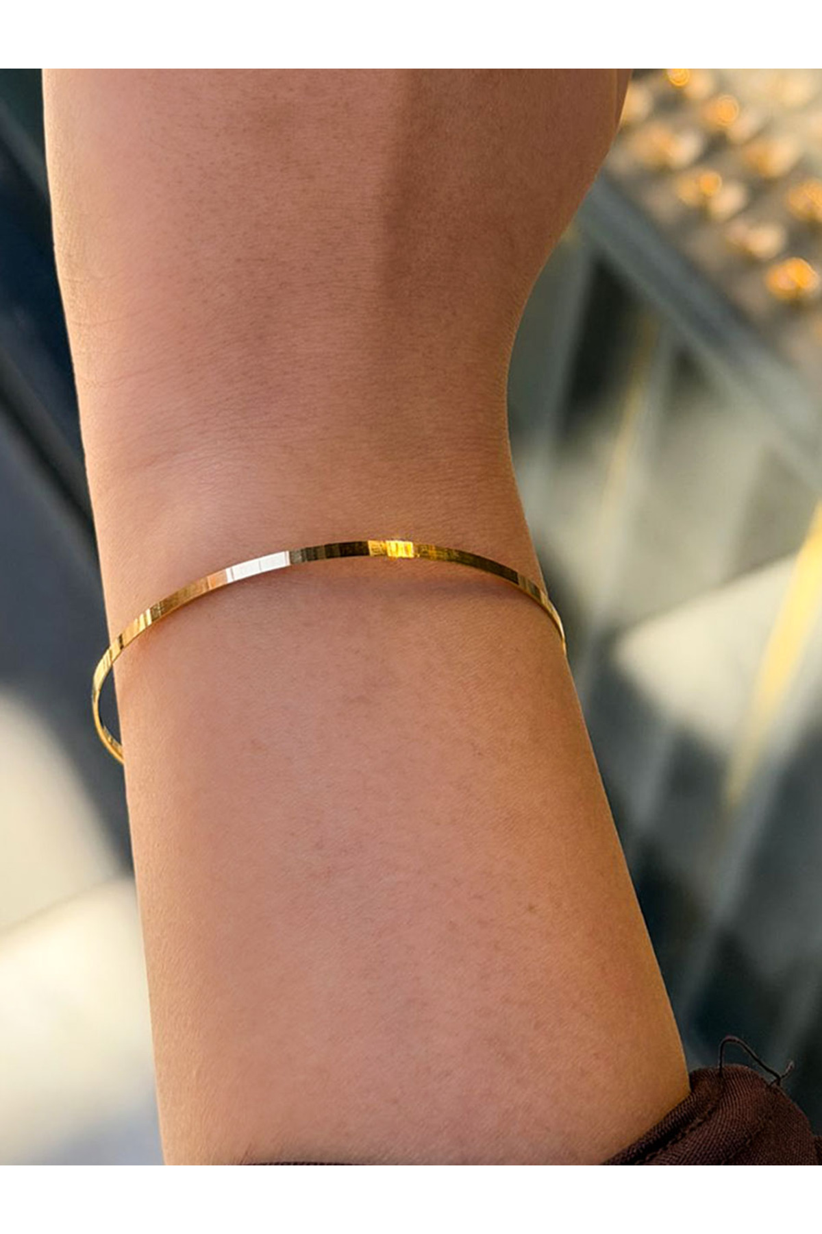 22 Ayar Altın Çöp Bilezik