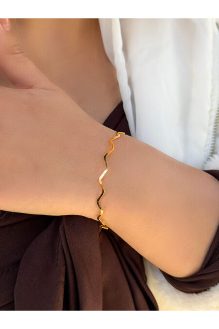 22 Ayar Altın Zig-Zag Bilezik