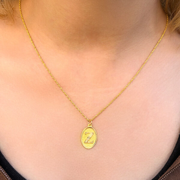 14 Ayar Altın Oval Z Harfli Kolye