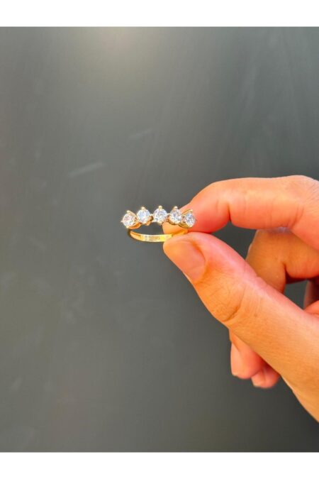 14 Ayar Altın 5 Taş Yüzük