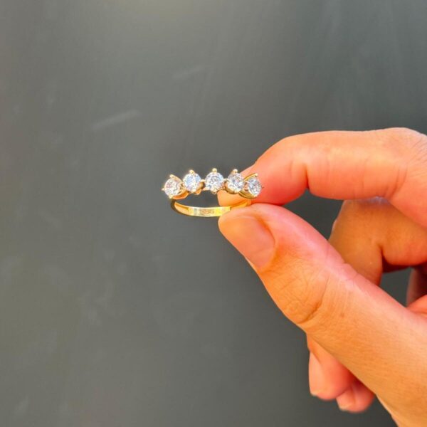 14 Ayar Altın 5 Taş Yüzük