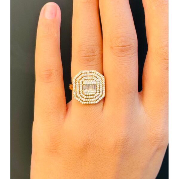 14 Ayar Altın Büyük Baget Yüzük