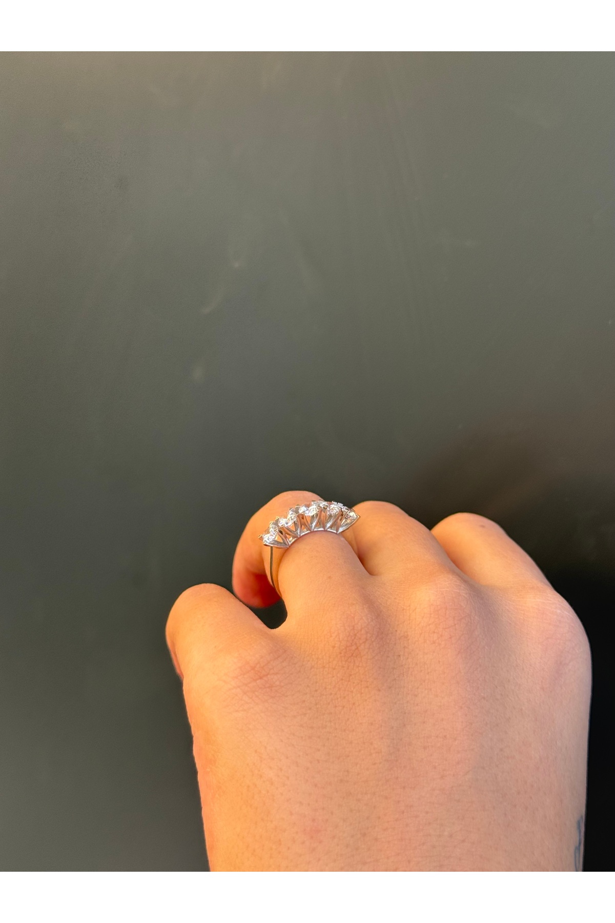 14 Ayar Altın 5 Taş Altın Yüzük