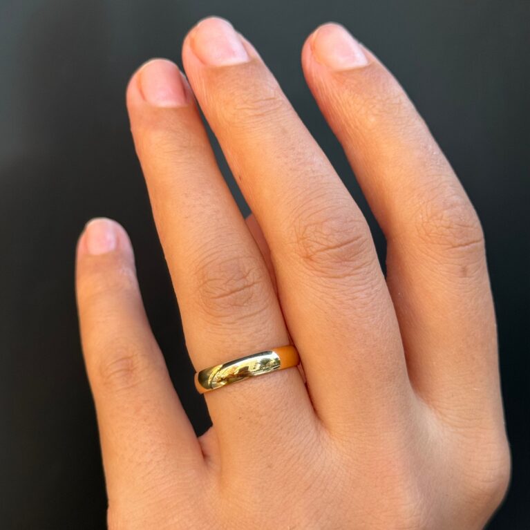 14 Ayar Altın 4 mm Alyans Yüzük