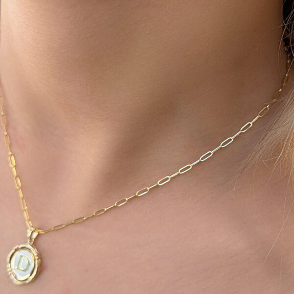 14 Ayar Retro D Harfi Kolye