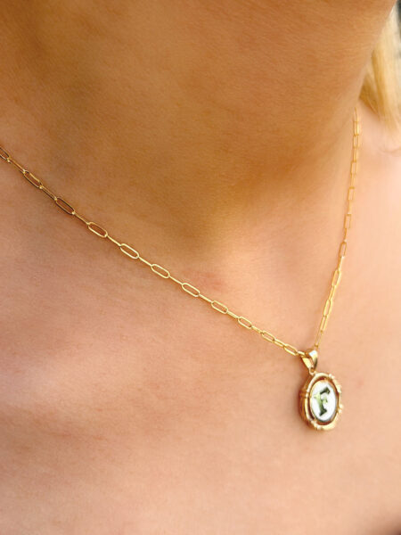 14 Ayar Retro F Harfi Kolye