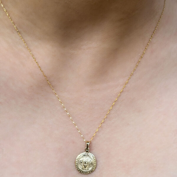 14 Ayar Altın Full Medusa Kolye