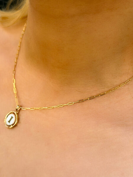 14 Ayar Retro I Harfi Kolye