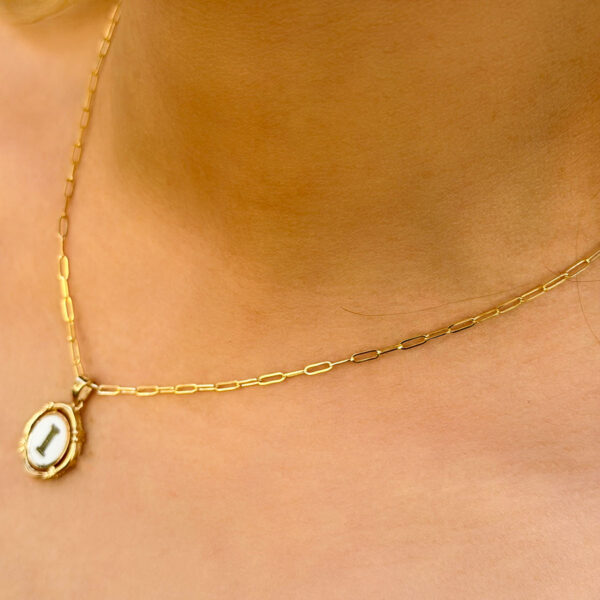 14 Ayar Retro I Harfi Kolye