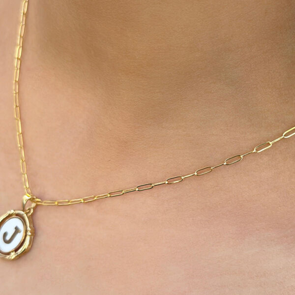 14 Ayar RetroJ Harfi Kolye