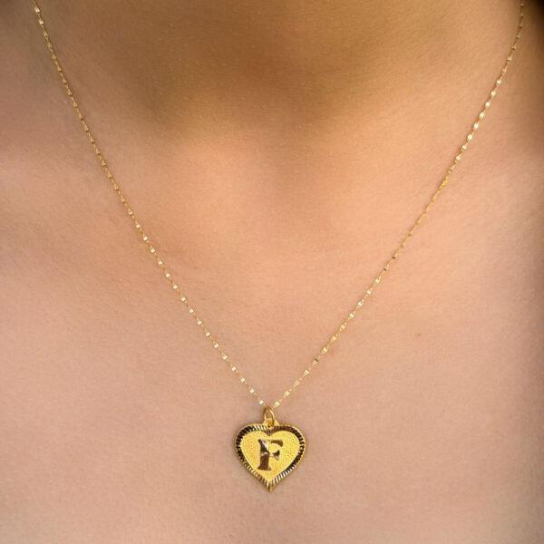 14 Ayar Altın F Harli Kalp Kolye