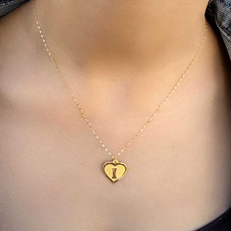 14 Ayar Altın I Harli Kalp Kolye