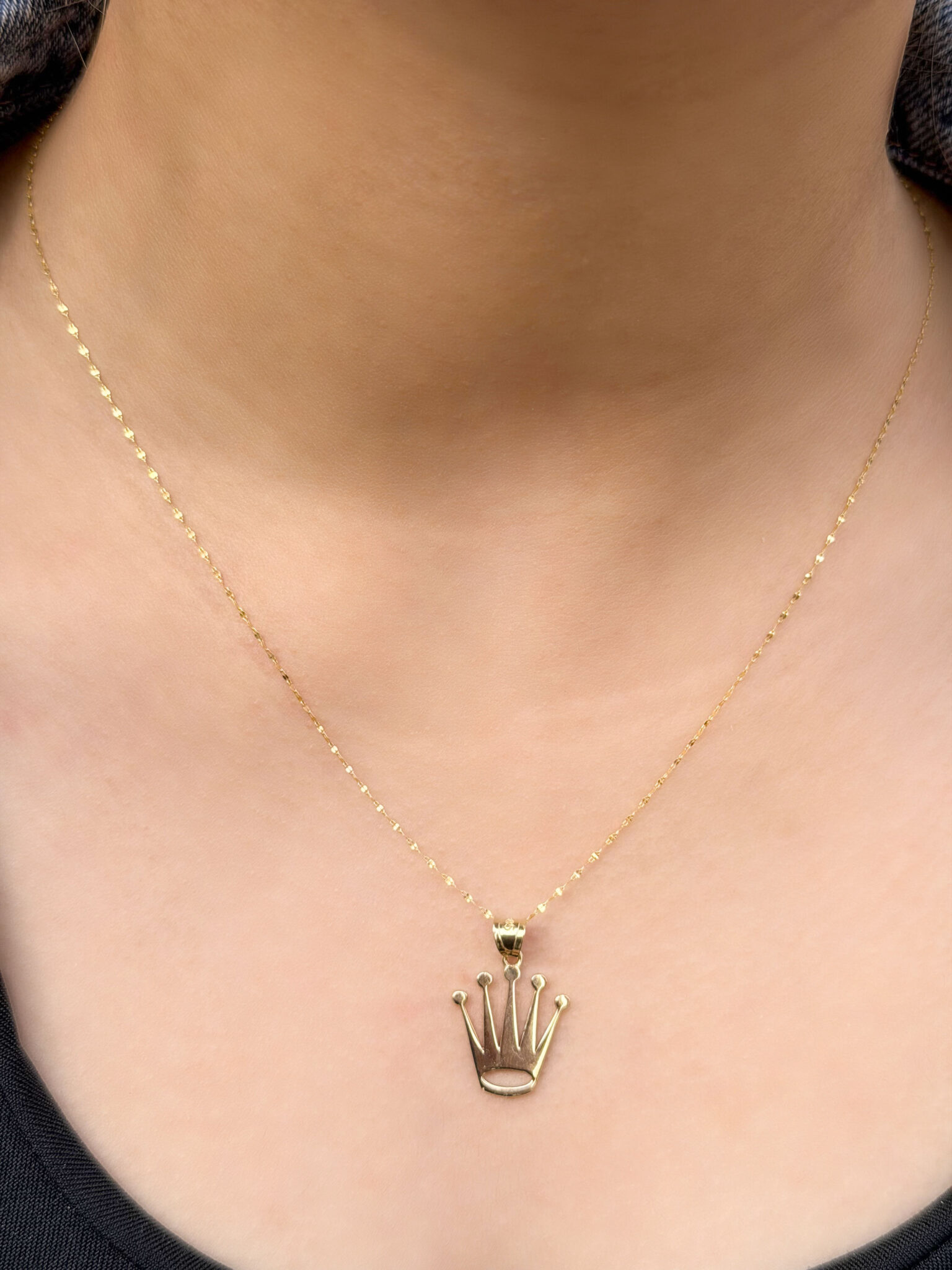 14 Ayar Altın Kraliçe Tac Kolye