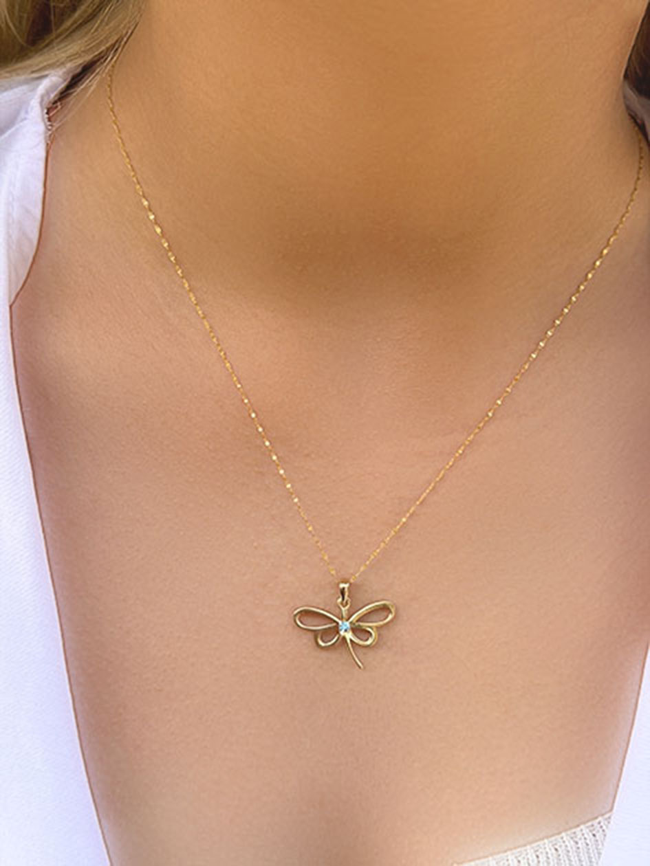 14 Ayar Altın Yusufcuk Kolye