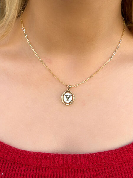 14 Ayar Retro Y Harfi Kolye