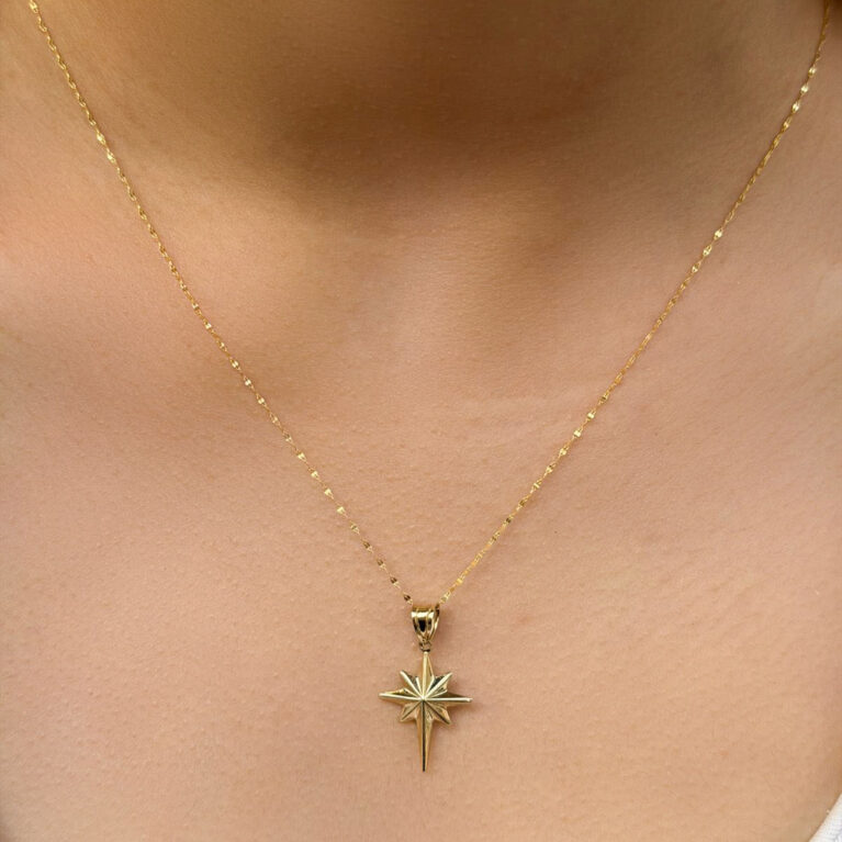 14 Ayar Altın Küçük Kuzey Yıldızı Kolye