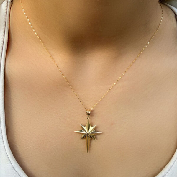 14 Ayar Altın Büyük Kuzey Yıldızı Kolye